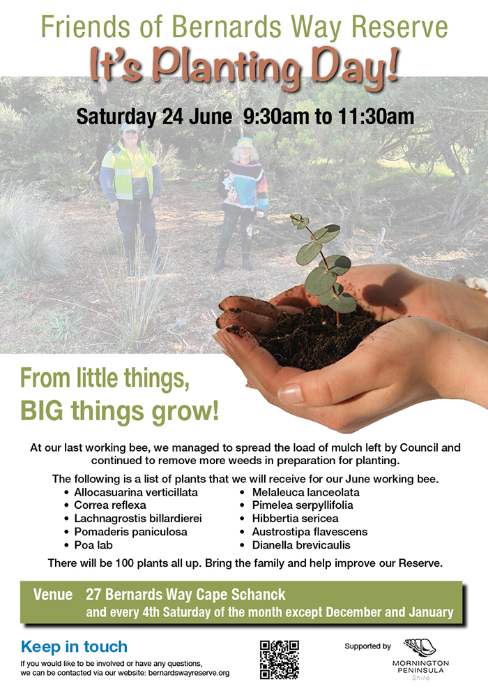 Friends of Bernards Way Reserve Find out what's happening at our